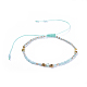 Adjustable Nylon Thread Braided Beads Bracelets BJEW-JB04379-05-1