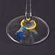 Fascini in vetro sintetico di turchese AJEW-JO00167-01-2