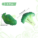 CHGCRAFT 6 Pcs Simulated Food Broccoli Slice Fake Artificial Vegetable Broccoli Decoration Model Lifelike Fake Play Food Home Kitchen Party Decoration Store Market Display 57.5x60x38.5mm AJEW-WH0258-138-2