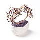 Bonsaï en céramique d'arbre de coeur de pierre gemme naturelle DJEW-G027-21RG-2