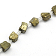 Natural Pyrite Beads Strands G-K039-01-1