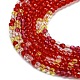 Fili di perle di vetro di colore sfumato trasparente GLAA-H021-01A-30-3