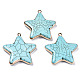 Estrella colgantes de color turquesa sintético G-N326-69A-01-1