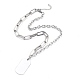 304 cadenas de clip de papel de acero inoxidable y conjuntos de joyas de cadena de cable SJEW-K153-16P-2