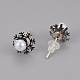 Acrylic Pearl Stud Earrings EJEW-F211-12-3