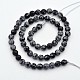 Facettes rondes flocon de neige naturelle obsidienne perles brins G-E302-092-6mm-2