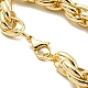 Ion Plating(IP) 304 Stainless Steel Rope Chain Bracelets BJEW-D030-09G-3