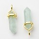 Natural Green Fluorite Pointed Pendants X-G-G902-A01-1
