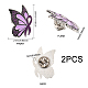 Schmetterling mit emaillestift in bandform JEWB-WH0023-45-3