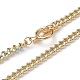 Brass Curb Chain Necklaces NJEW-JN03097-4
