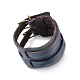 Rétro large bande bracelets cordon en cuir unisexe BJEW-BB16045-C-3