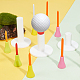 Chgcraft 12 pz tee doppie da golf in plastica bicolore AJEW-CA0001-62-4