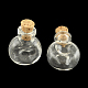 Flache runde Glasflasche für Wulst Container AJEW-R045-06-2