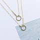 Кольцо 925 ожерелье из стерлингового серебра для женщин NJEW-BB72197-A-2