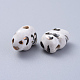 Abalorios de la porcelana hecha a mano hilos PORC-L033-009-4