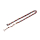 Bracelet enroulé à trois boucles avec perles synthétiques en régalite / jaspe impérial / cube de sédiments marins BJEW-F420-04-2
