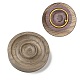 ウォールナット 木製バングル ブレスレット 指輪 ディスプレイ ホルダー トレイ  フラットラウンド  コーヒー  95x20mm  ブレスレットの溝: 41~77mm  リングトレイ BDIS-D002-01C-1