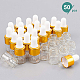 BENECREAT 50 Pack 1ml Clear Glass Bottles with Dropper Pipettes Mini Empty Eye Glass Dropper Bottles with Pipettes MRMJ-BC0002-04-3