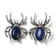 Dual-use Items Alloy Pave Jet Rhinestone Spider Brooch JEWB-C026-07E-AS-1