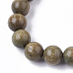 Bracelets de mala en bois de santal vert BJEW-S140-03B-4