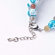 Cuisson en verre peint bracelets multi-brins perlés BJEW-JB03443-4
