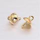 Real Gold Plating Brass Cup Pearl Bail Pin Charms KK-L147-210-NR-2
