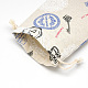 Bedruckte Beutel aus Polycotton (Polyester-Baumwolle) mit Kordelzug ABAG-T004-10x14-14-6