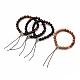 Buddhistischer Schmuck Holzperlen-Stretch-Armbänder machen BJEW-JB05786-1
