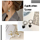 Fashewelry 8 par 4 colores anillo pendientes de aro de latón EJEW-FW0001-01-6