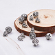 Kits de perles de gourou en argent tibétain PALLOY-TA0001-04AS-13