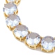 Браслеты-цепочки из латуни с микропаве и кубическим цирконием BJEW-P341-06B-G-2