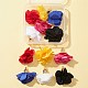 12 個 6 色の布ペンダント装飾  アクリルパーツ  花  ミックスカラー  25~30x28~35mm  穴：2mm  2個/カラー FIND-FS0001-44-1