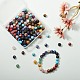200шт 10 стиля круглые бусины из натуральных и синтетических драгоценных камней G-CJ0001-53-6