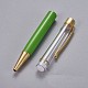 創造的な空のチューブボールペン  内側に黒のインクペンを詰め替えます  DIYキラキラエポキシ樹脂クリスタルボールペンハーバリウムペン作り用  ゴールドカラー  黄緑  140x10mm AJEW-L076-A53-3