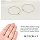 BENECREAT 30PCS 18K Real Gold Plated Hoop Earrings Findings Diameter 31mm Thickness 0.9mm Ear Hoops with Jewelry Container for DIY Jewelry Makings KK-BC0005-10G-NF-2