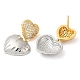 Rack Plating Brass Heart Dangle Stud Earrings EJEW-E290-02GP-2