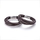 Braided Leather Cord Multi-strand Bracelets BJEW-F349-14P-1