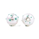 Spot Pattern Opaque ABS Plastic Imitation Pearl Enamel Beads KY-G020-02C-1
