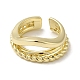 Brass Open Cuff Rings RJEW-Q778-45G-2