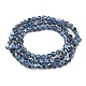 Electroplate Glass Beads Strands EGLA-L018-C-FR03-3