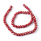 1 Strand Electroplate Solid Color Crystal Glass Rondelle Beads Strands X-EGLA-F047A-04AB-3