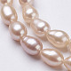 Fili di perle di perle d'acqua dolce coltivate naturali PEAR-P002-52-3