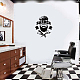 SUPERDANT Hairdressing Theme Vinyl Wall Stickers Barber Shop Wall Decal Wall Art Stickers for Home Bedroom Living Room Decorations DIY-WH0228-267-3