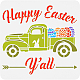 BENECREAT 12x12inch Easter Bunny Truck Painting Stencils DIY-WH0383-0029-1