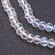 Faceted Rondelle Glass Beads Strands GR6MMY-28-2