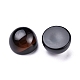 Natural Black Agate Cabochons G-P393-R02-10MM-A-2