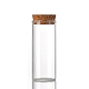 コラムガラス瓶ガラス瓶  木製のコルクと  ウィッシングボトル  ビーズの容器  透明  3.7x7cm  容量：50ml（1.69fl.oz） CON-WH0086-093A-1