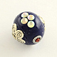 Round Handmade Rhinestone Indonesia Beads IPDL-Q036-28-3