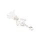 Подвесные украшения из стеклянного жемчуга и прозрачного акрила в виде ангела с крыльями HJEW-JM03898-01-4