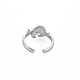 304 Stainless Steel 12 Constellations/Zodiac Signs Open Cuff Ring for Women RJEW-S405-156P-K-2